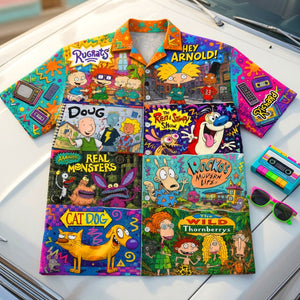90s Cartoon Club Hawaiian Shirt - Personalized Gifts 02NAQN250626