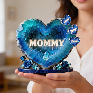 Mommy Heart Acrylic Plaque - Personalized Gifts For Mom 02hytn050226