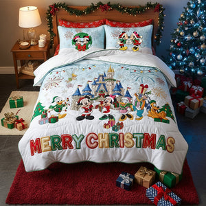 A Very Merry Christmas Quilt Bed Set, Personalized Christmas Gift 04qhtn241025