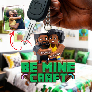 Custom Photo Be Mine Keychain - Personalized Gifts For Couple Keychain 06HULU230126
