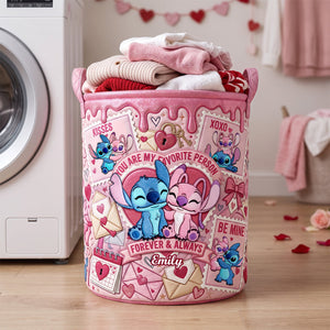 My Favorite One - Personalized Gifts For Couple Quilted Laundry Basket 03PADH110726