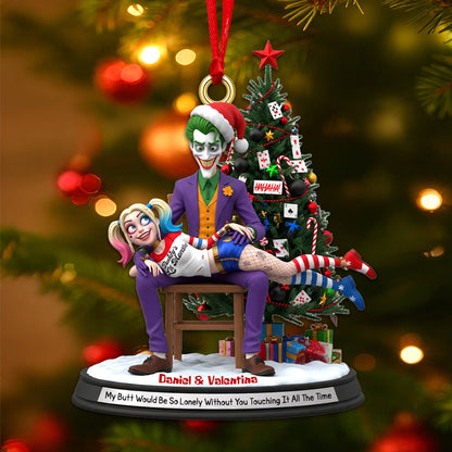 Personalized Gifts For Christmas, Mischievous Couple Acrylic Ornament 03namg090925