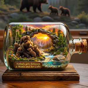 Mama Bear And Kids In Miniature Ecosystem Acrylic Plaque - Personalized Gifts For Mothers 01todt270426