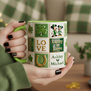 Lucky In Love Couple Coffee Mug - Personalized Patrick's Day Gifts For Couples 03PGTA060226