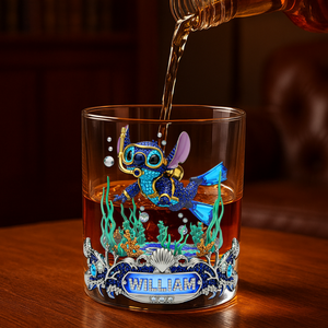Scuba Diving Alien Drinking Glass - Personalized Gifts For Scuba Divers 03TGLU270825
