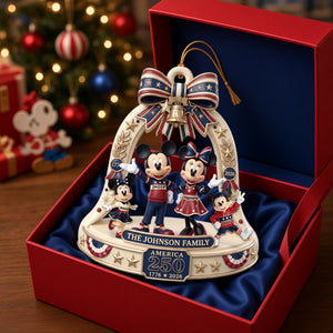 Proud Patriot Family Acrylic Ornament - Personalized Christmas Gift For Family 08tolu310826