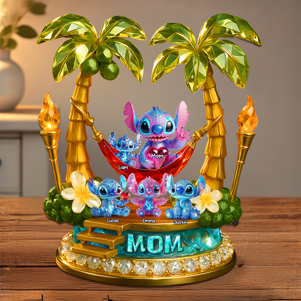 Little Monster Mom Plaque - Personalized Gifts For Mom 03ohpu180425-Homacus