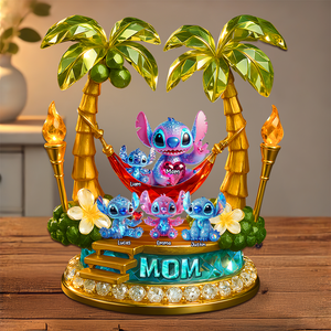 Little Monster Mom Plaque - Personalized Gifts For Mom 03ohpu180425-Homacus