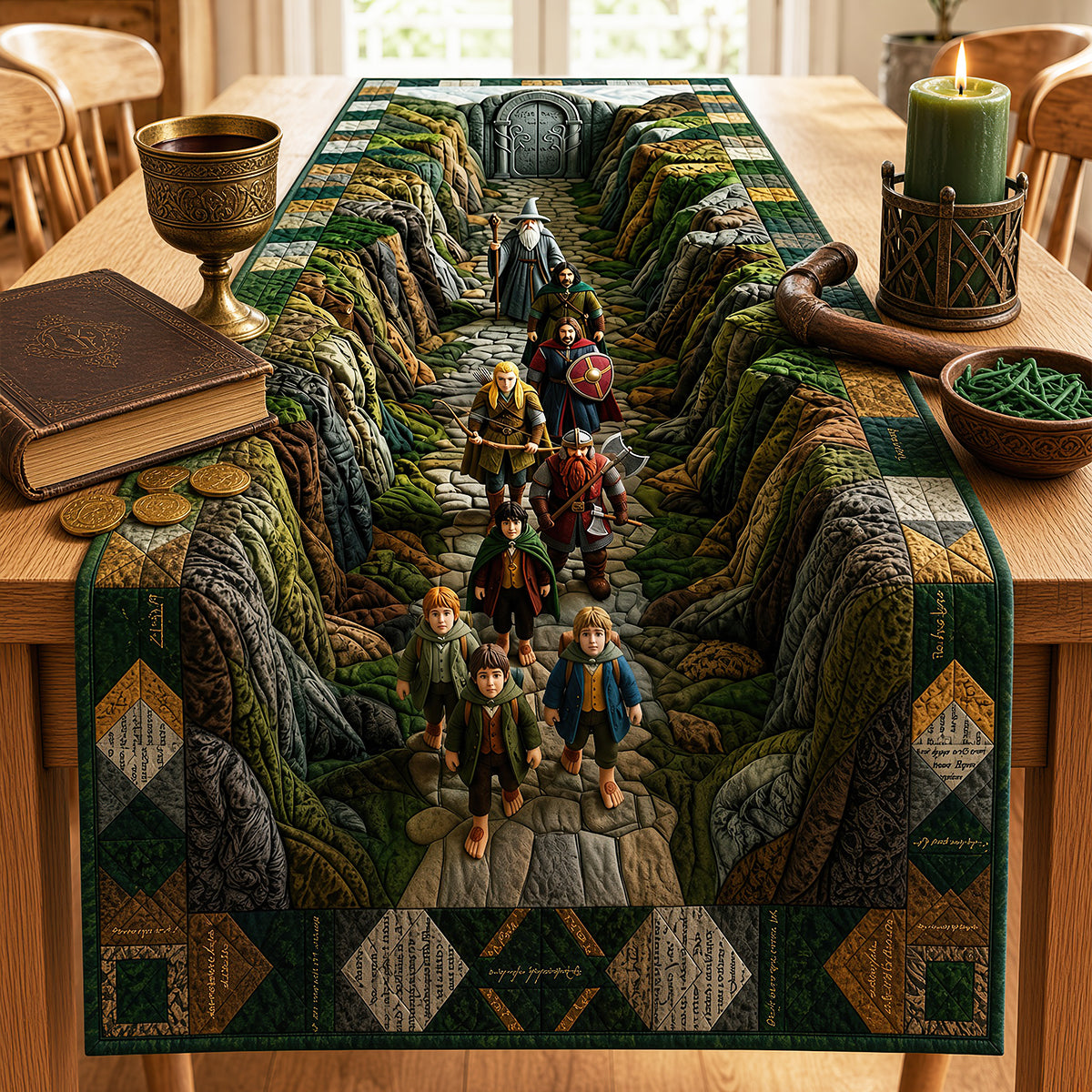Epic High-Fantasy World Quilted Table Runner - Personalized Gifts 01hudt120826
