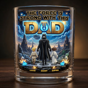 The Best Warrior Dad And Kids Drinking Glass - Personalized Gifts For Dads 01tytn220526