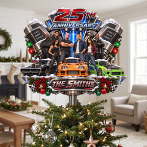 Celebrate A Quarter Century Of Speed Tree Topper - Personalized Christmas Gifts For Speed Lovers 05hatn110926