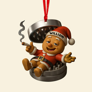 Funny Gingerbread Christmas Ornament - Personalized Gifts For Smokers 05toqn110825