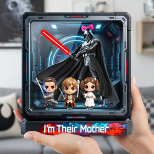 Cosmic Mom And Kids Acrylic Plaque - Personalized Gifts For Mom 04huqn310326