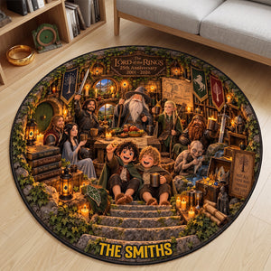 Epic Fantasy Feast Quilted Round Mat - Personalized Gifts For Fantasy Lovers 04natn230926