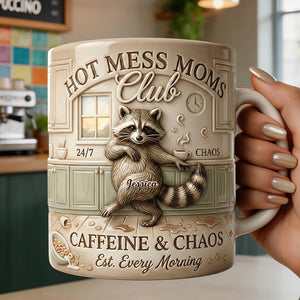 Hot Mess Raccoon Mom, Personalized Gifts For Mom 01QHDT280226