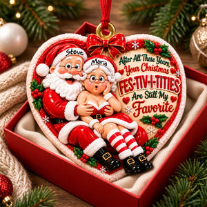 Naughty Santa Love Christmas Ornament - Personalized Gifts For Couple 08nadh121026