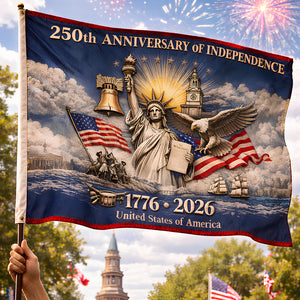 America 250th Anniversary House Flag - Personalized Gifts 04dtdt250226