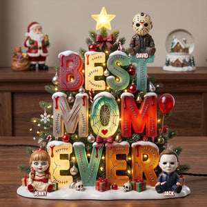 Best Mom/Dad Ever Horror Version Light Box - Personalized Christmas Gifts For Horror Lovers 04patn190826