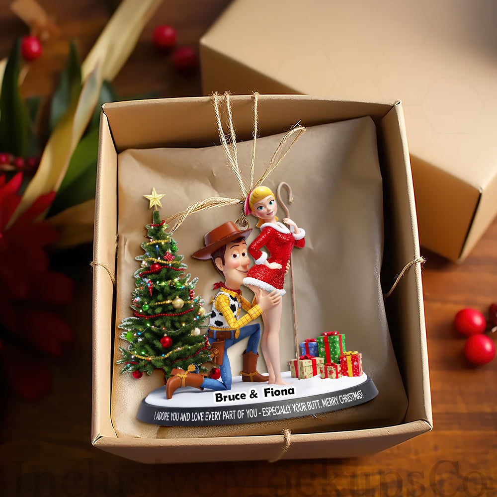 Playful Animated Ornament - Personalized Gifts For Couple 07ohlu150925