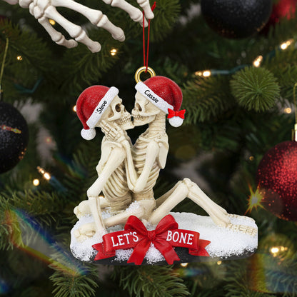Excited Bone Couple Christmas Ornament, Personalized Gifts For Couple 02qhmg100925