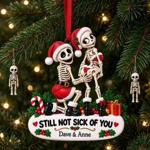 Fun Skeleton Couple Ornament, Personalized Gifts For Couple 03qhlu160926