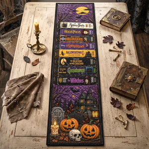 Fright Night Quilted Table Runner - Personalized Halloween Gifts For Family 04natn200826
