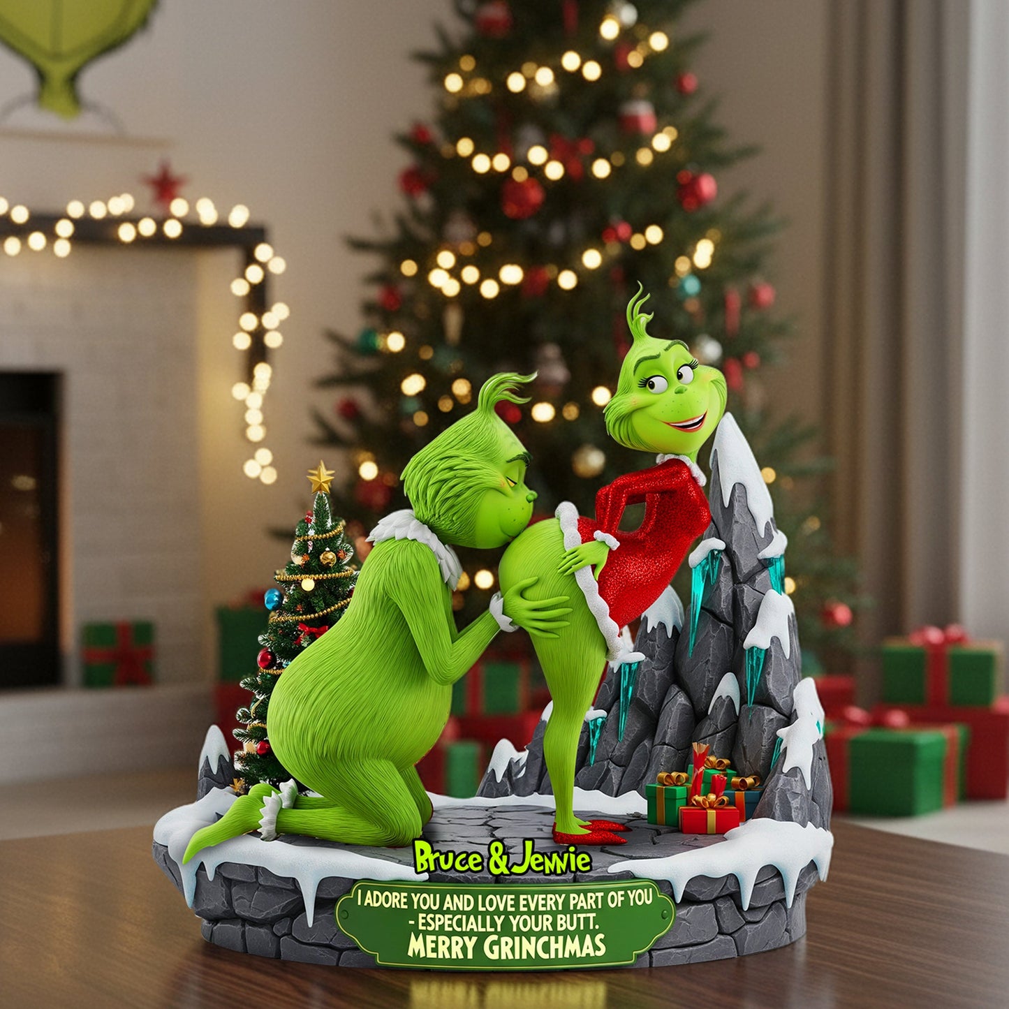 Funny Green Monsters Acrylic Plaque- Personalized Gifts for Couple 04ohlu110925
