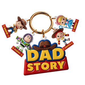 Lovely Characters Acrylic Tag Keychain - Personalized Gifts For Dads 022tyqn230426