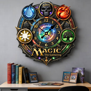 Mystic Element Acrylic Clock – Personalized Gifts For Fantasy Lovers 05huqn241225