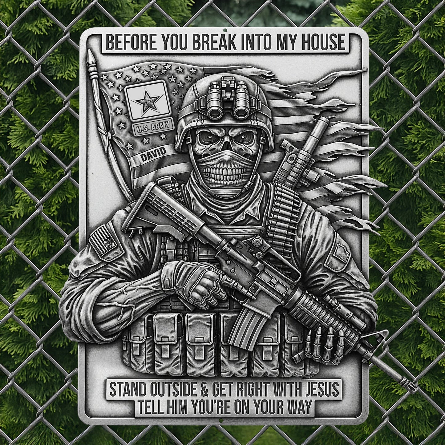 Deadly Danger Veteran Metal Sign - Personalized Gifts For Veteran 02qhtn070725