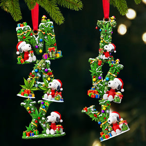 Chilling Time Alphabet Ornament - Personalized Gift For Stoners 03TOLU251025