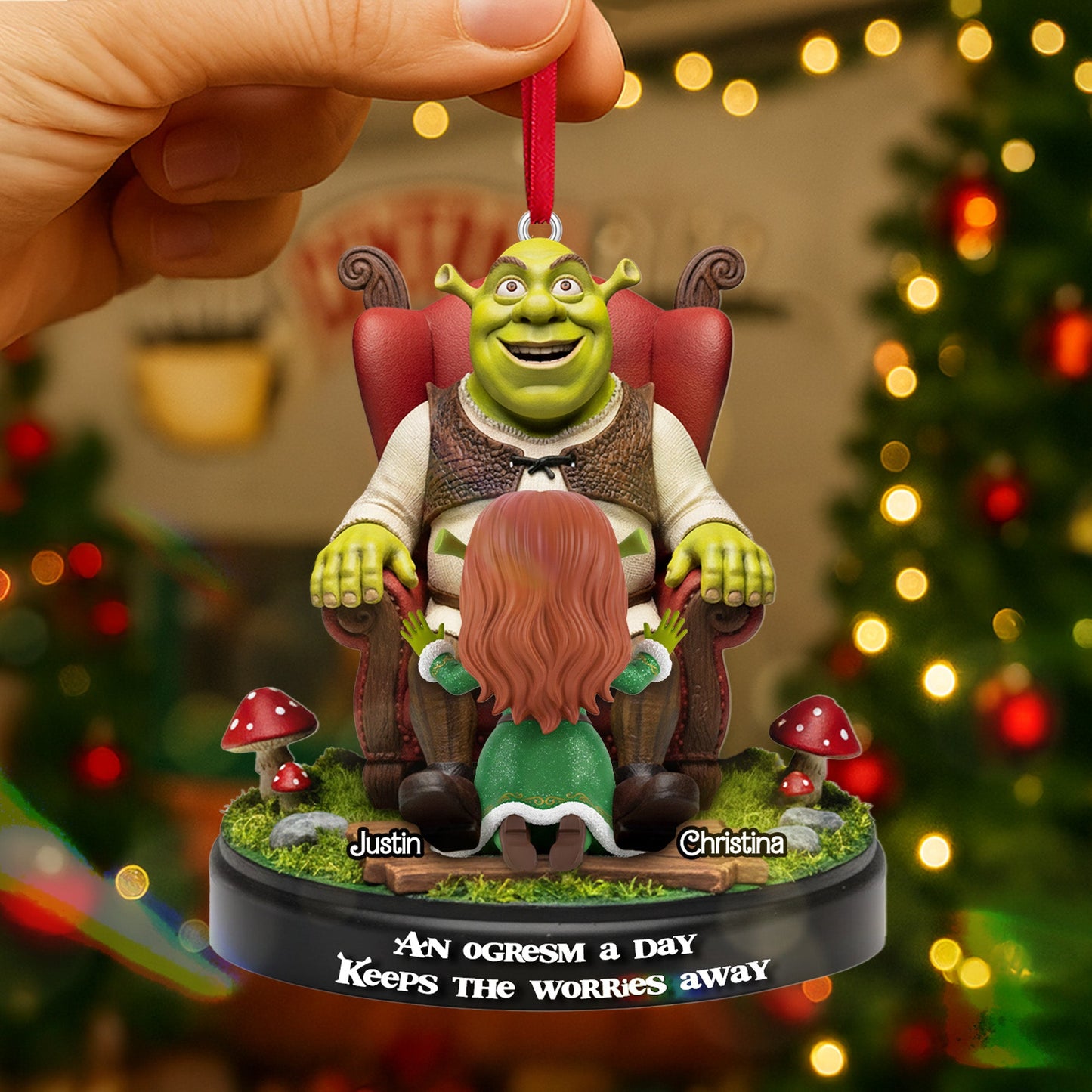 Personalized Gifts For Christmas, Naughty Couple Acrylic Ornament 02tomg270925