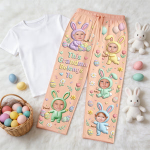Cute Bunny Grandkids Pajama Pants - Custom Photo Gifts For Grandma 04nalu100326
