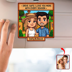 Drive Safe Acrylic Car Visor Clip – Custom Photo Gifts For Couple 02naqn241225