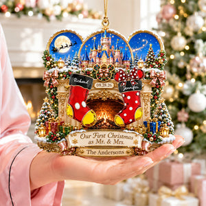 Newly Married Couple Christmas Ornament - Personalized  Gifts For Couple 03naqn030926