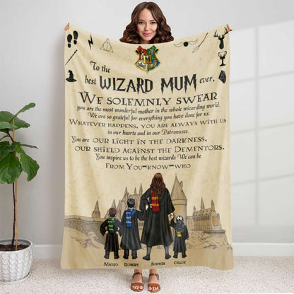 Personalized Gifts For Mom Blanket Best Mum Ever 01HTDT220124TM-Homacus