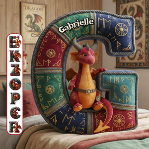 Mythical Initial Pillow Personalized Gifts 02PGMG051225