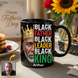 Black Father Black King Coffee Mug - Custom Photo Gifts For Dads 03HUQN050526