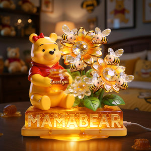 Honey Mama Bear Acrylic Light Box - Personalized Gifts For Mother's Day 01pgdh060426