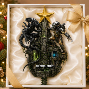 Battle Monster Acrylic Christmas Tree Topper - Personalized Gifts For Christmas 04nadh110826