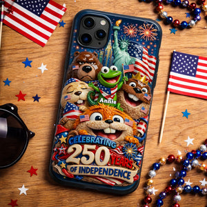 USA 250th Anniversary Cute Character Squad Phone Case - Personalized Gifts 07tylu160326