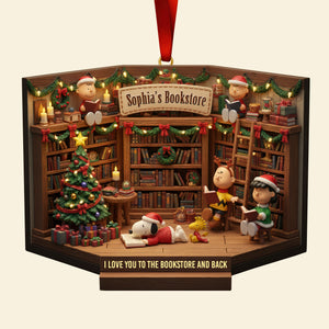 Bookstore Christmas Ornament - Personalized Gifts For Book Lovers 03kiqn301025