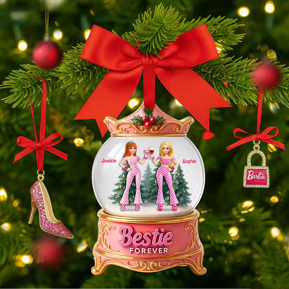 Girly Bestie Forever Ornament - Personalized Christmas Gifts For Besties 03OHLU140825