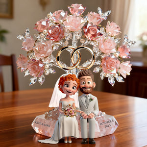 Wedding Couple Acrylic Plaque - Personalized Gifts For Couples 01natn221225