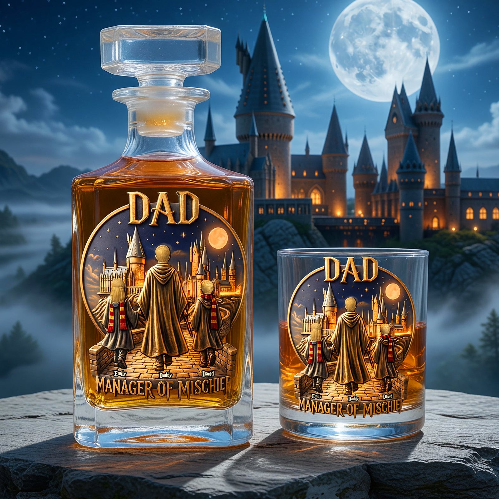 Manager Of Kid Decanter Set - Personalized Gifts For Dad 01paqn190526