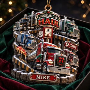 Christmas Trucking Life Acrylic Ornament - Personalized Gifts For Truckers 07hadt290926