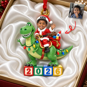 Custom Photo Dinosaur Kid Ornament - Personalized Gifts For Christmas Ornament 02TYDH140926