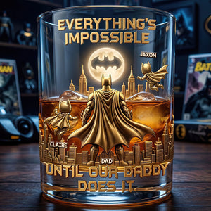 Strong Dad Round Glass - Personalized Gifts For Dads 05PADT070526