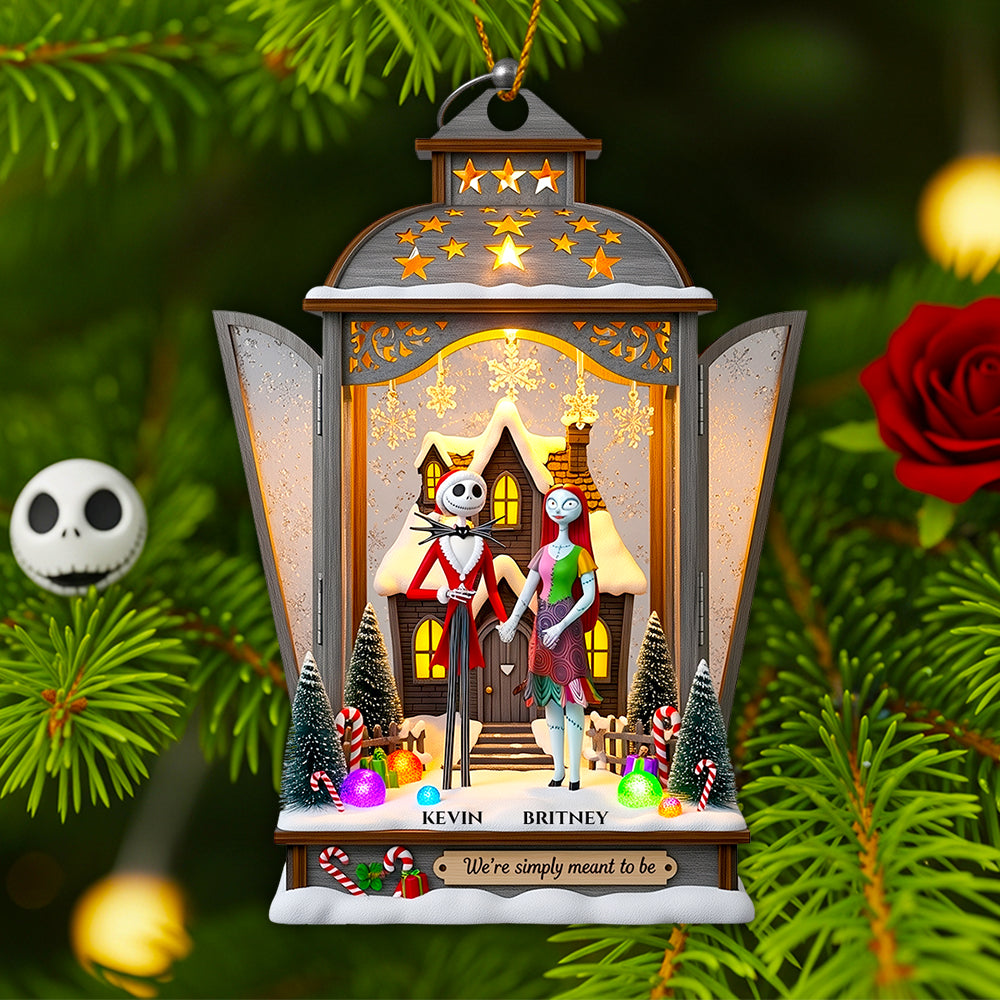 Gothic Christmas Lantern Ornament Personalized Gifts For Couple 05TGDT160825