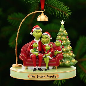 Funny Green Family Christmas Ornament - Personalized Gifts For Family 01ohqn251025